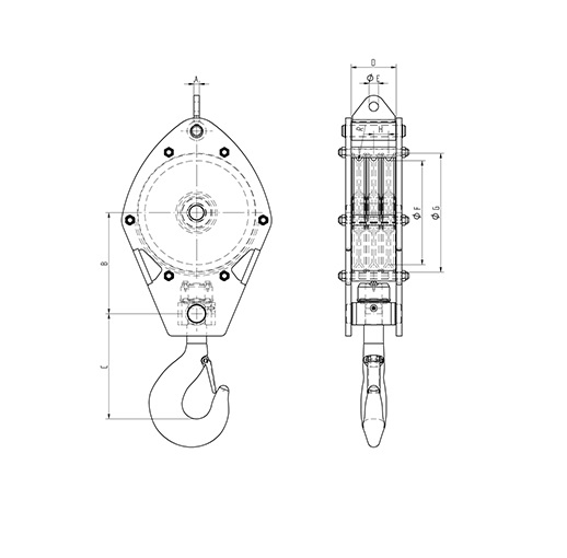 STANDARD REEVE BLOCK 3 SHEAVES Alioto Group